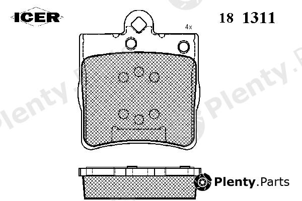  ICER part 181311 Brake Pad Set, disc brake