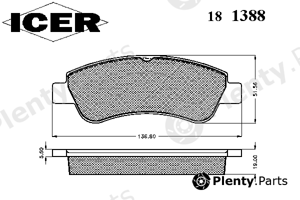  ICER part 181388 Brake Pad Set, disc brake