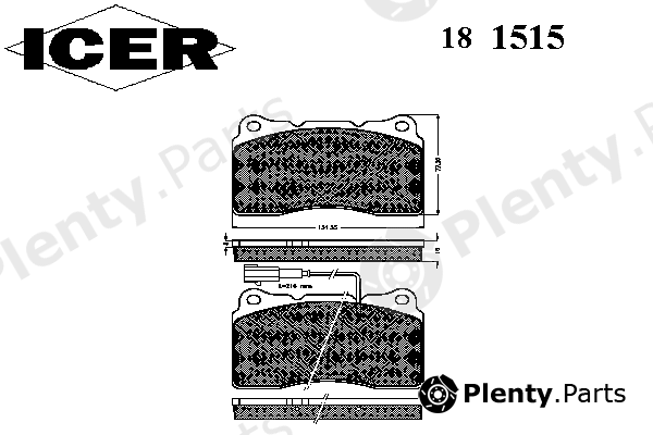  ICER part 181515 Brake Pad Set, disc brake