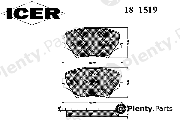  ICER part 181519 Brake Pad Set, disc brake