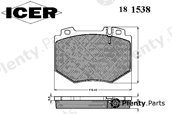  ICER part 181538 Brake Pad Set, disc brake