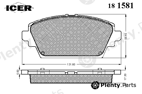 ICER part 181581 Brake Pad Set, disc brake