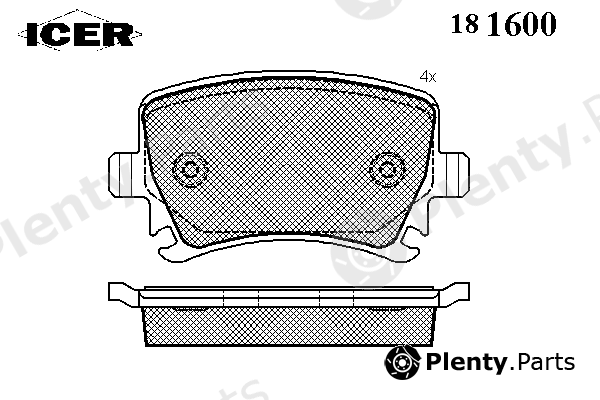  ICER part 181600 Brake Pad Set, disc brake