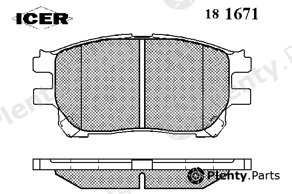  ICER part 181671 Brake Pad Set, disc brake