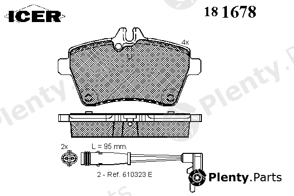  ICER part 181678 Brake Pad Set, disc brake