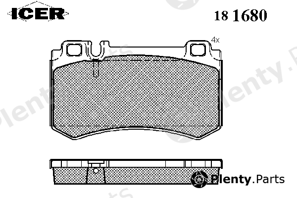  ICER part 181680 Brake Pad Set, disc brake