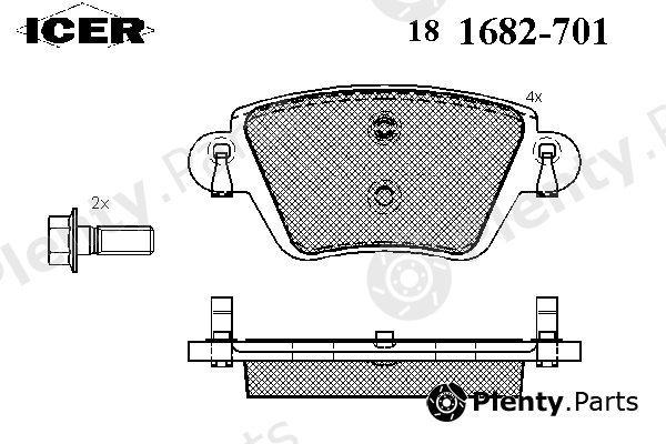  ICER part 181682-701 (181682701) Brake Pad Set, disc brake