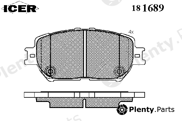  ICER part 181689 Brake Pad Set, disc brake