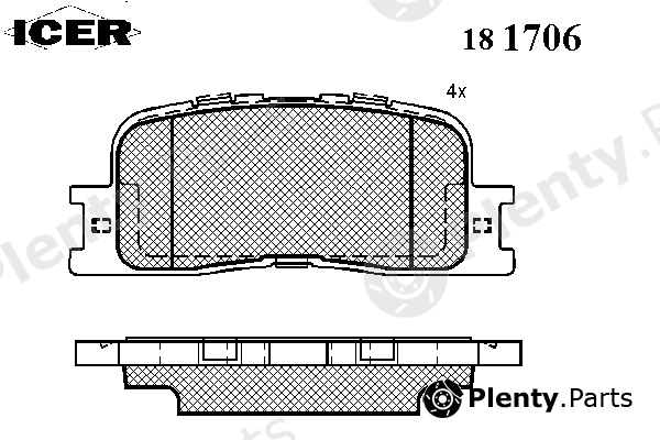  ICER part 181706 Brake Pad Set, disc brake