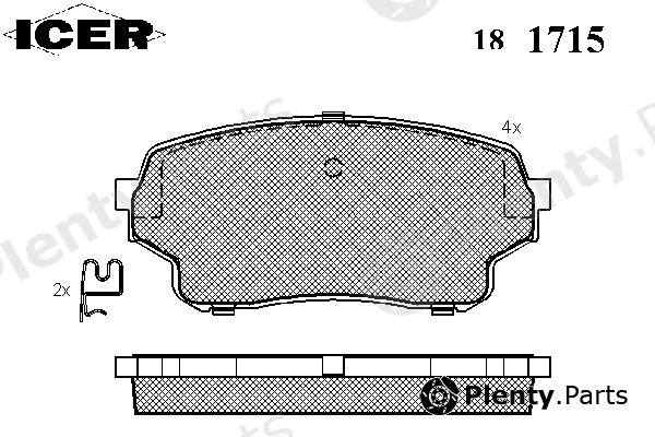  ICER part 181715 Brake Pad Set, disc brake