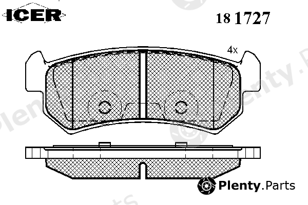  ICER part 181727 Brake Pad Set, disc brake