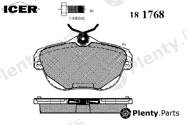  ICER part 181768 Brake Pad Set, disc brake
