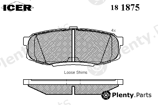  ICER part 181875 Brake Pad Set, disc brake