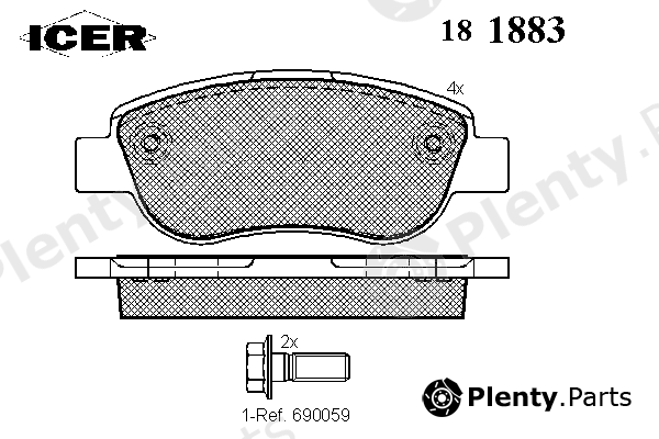  ICER part 181883 Brake Pad Set, disc brake