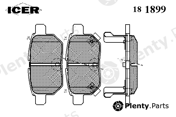  ICER part 181899 Brake Pad Set, disc brake