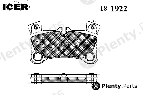  ICER part 181922 Brake Pad Set, disc brake