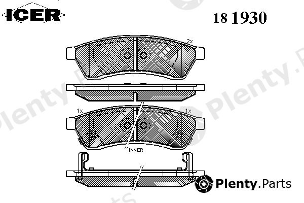  ICER part 181930 Brake Pad Set, disc brake
