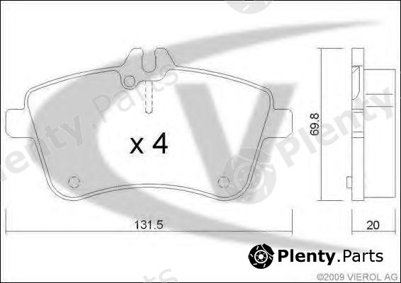  VAICO part V30-8187 (V308187) Brake Pad Set, disc brake