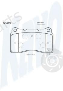  KAVO PARTS part BP-5539 (BP5539) Brake Pad Set, disc brake