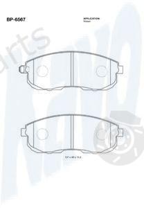  KAVO PARTS part BP-6567 (BP6567) Brake Pad Set, disc brake