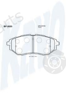  KAVO PARTS part BP-8020 (BP8020) Brake Pad Set, disc brake