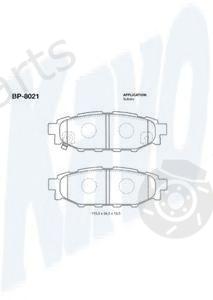  KAVO PARTS part BP-8021 (BP8021) Brake Pad Set, disc brake