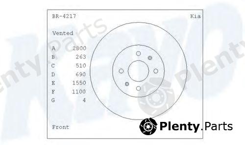  KAVO PARTS part BR-4217 (BR4217) Brake Disc