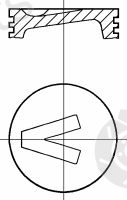  NÜRAL part 87-704500-00 (8770450000) Piston