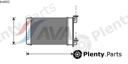  AVA QUALITY COOLING part BW6022 Heat Exchanger, interior heating