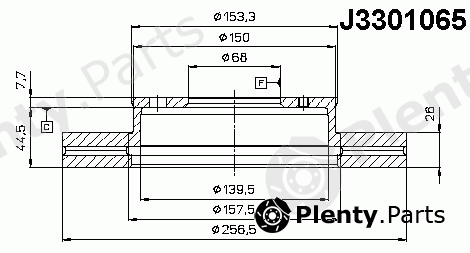  NIPPARTS part J3301065 Brake Disc