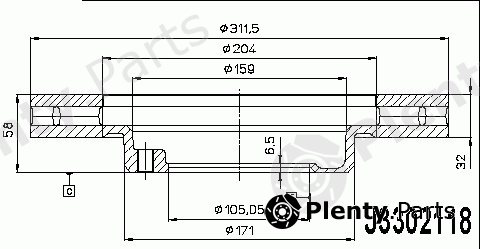  NIPPARTS part J3302118 Brake Disc