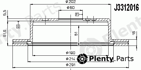  NIPPARTS part J3312016 Brake Disc