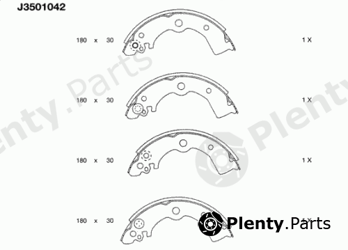  NIPPARTS part J3501042 Brake Shoe Set