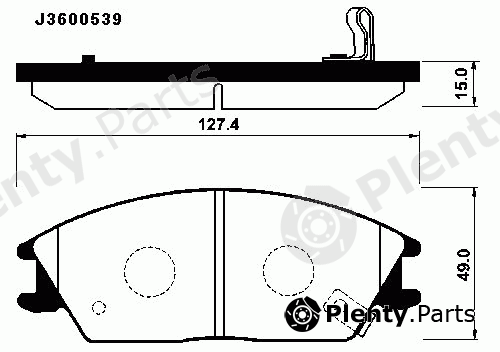  NIPPARTS part J3600539 Brake Pad Set, disc brake