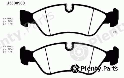  NIPPARTS part J3600900 Brake Pad Set, disc brake