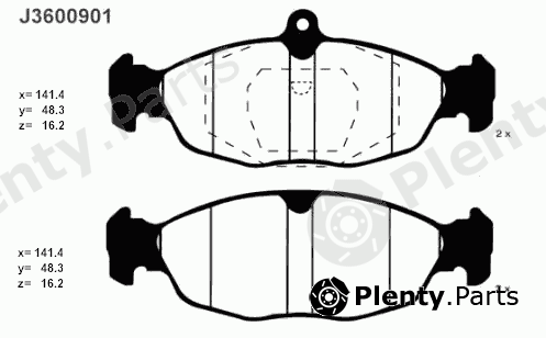  NIPPARTS part J3600901 Brake Pad Set, disc brake