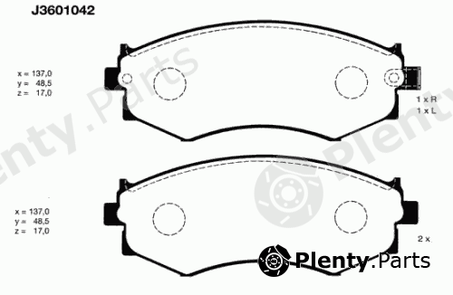  NIPPARTS part J3601042 Brake Pad Set, disc brake