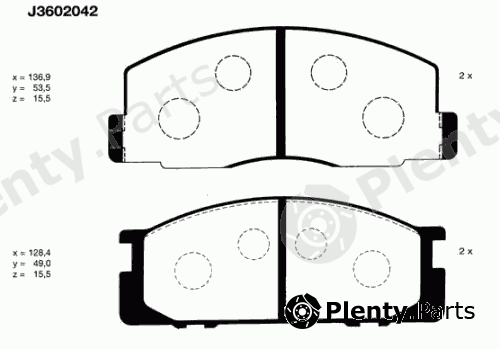  NIPPARTS part J3602042 Brake Pad Set, disc brake
