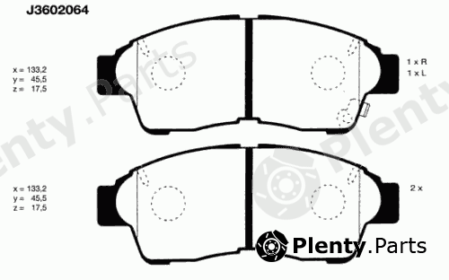  NIPPARTS part J3602064 Brake Pad Set, disc brake