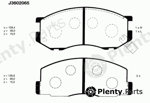  NIPPARTS part J3602065 Brake Pad Set, disc brake
