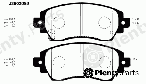  NIPPARTS part J3602089 Brake Pad Set, disc brake