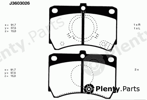  NIPPARTS part J3603026 Brake Pad Set, disc brake