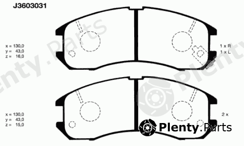  NIPPARTS part J3603031 Brake Pad Set, disc brake