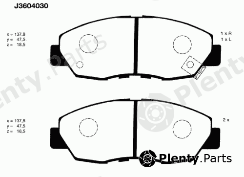  NIPPARTS part J3604030 Brake Pad Set, disc brake