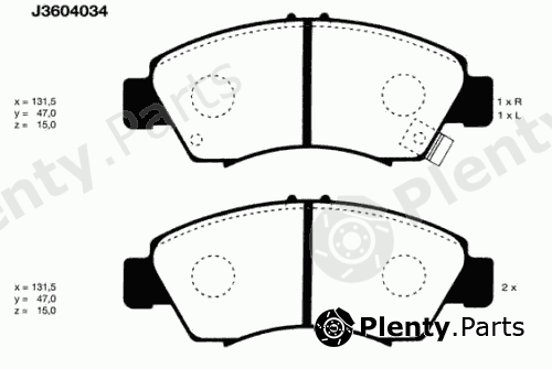  NIPPARTS part J3604034 Brake Pad Set, disc brake