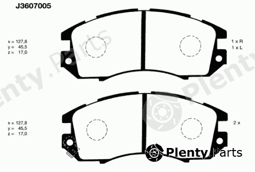  NIPPARTS part J3607005 Brake Pad Set, disc brake