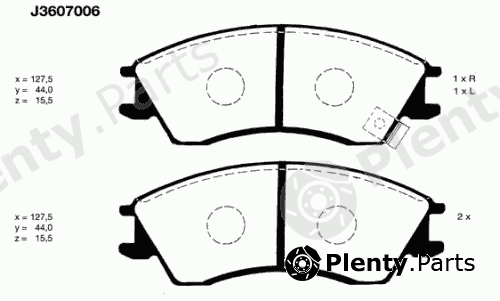  NIPPARTS part J3607006 Brake Pad Set, disc brake