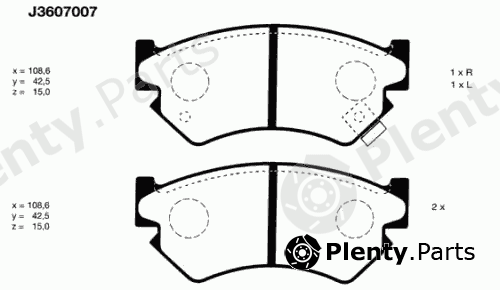 NIPPARTS part J3607007 Brake Pad Set, disc brake