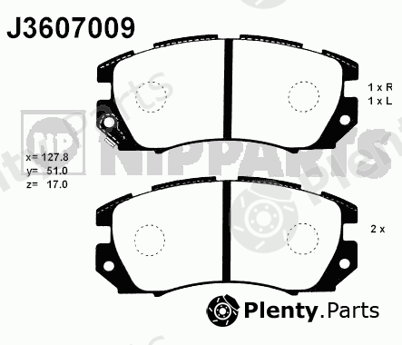  NIPPARTS part J3607009 Brake Pad Set, disc brake