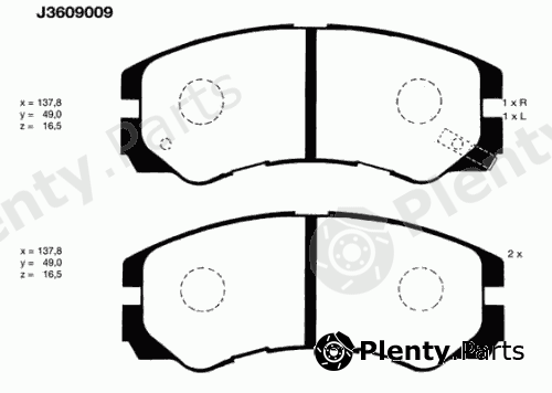  NIPPARTS part J3609009 Brake Pad Set, disc brake